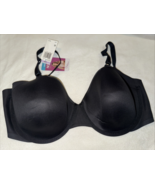 Olga By Warners Bra Womens 42D Black Underwired No Side Effects GB0561A NWT - $21.83