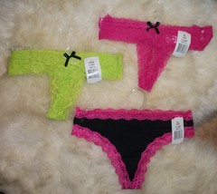 womens thong lacey panties joe boxer 3 pairs  size XL NWT price marked i... - £23.89 GBP