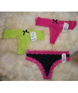 womens thong lacey panties joe boxer 3 pairs  size XL NWT price marked i... - £23.59 GBP