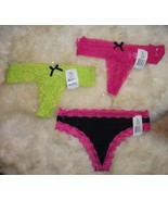 womens thong lacey panties joe boxer 3 pairs  size XL NWT price marked i... - $40.68 CAD
