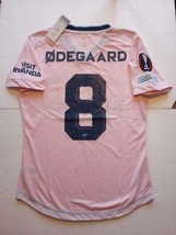 Martin Odegaard Arsenal Europa League Match Pink Third Soccer Jersey 2022-2023 - £88.20 GBP