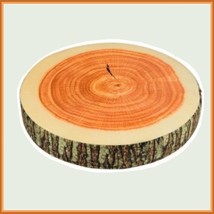  Natural Look Cut Pine Round Slab Sponge Rubber Comfort Cushion Travel Pillow - £34.62 GBP