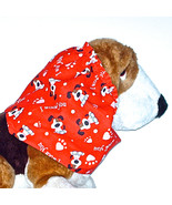 Dog Snood-Red Valentine&#39;s Day I Woof You Long Eared Pups Cotton - £8.66 GBP+