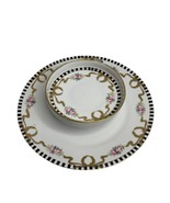 Vintage Nippon Hand Painted Serving Dish Plate and Bowl Chip Dip Two Tiered - $33.68 CAD
