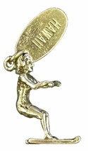 Vintage Cast STERLING SILVER HAWAII Water Skiing Lady / Woman Travel Charm - £13.51 GBP