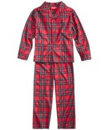 allbrand365 designer Big Kids Boys Sleepwear Pajama Set Brinkley Plaid S... - £29.47 GBP
