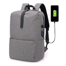 Fashion Black Plaid Men&#39;s Backpack Casual Business 14 Inch Laptop Backpack USB R - £24.55 GBP