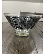 Vintage Ravenscroft Glass Zebra Salad Fruit Bowl/Chip Bowl By Kristin - $33.83 CAD