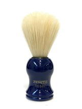 Zenith 2004/B Model Shaving Brush Blue Handle Whitened Pure Bristle - $13.99