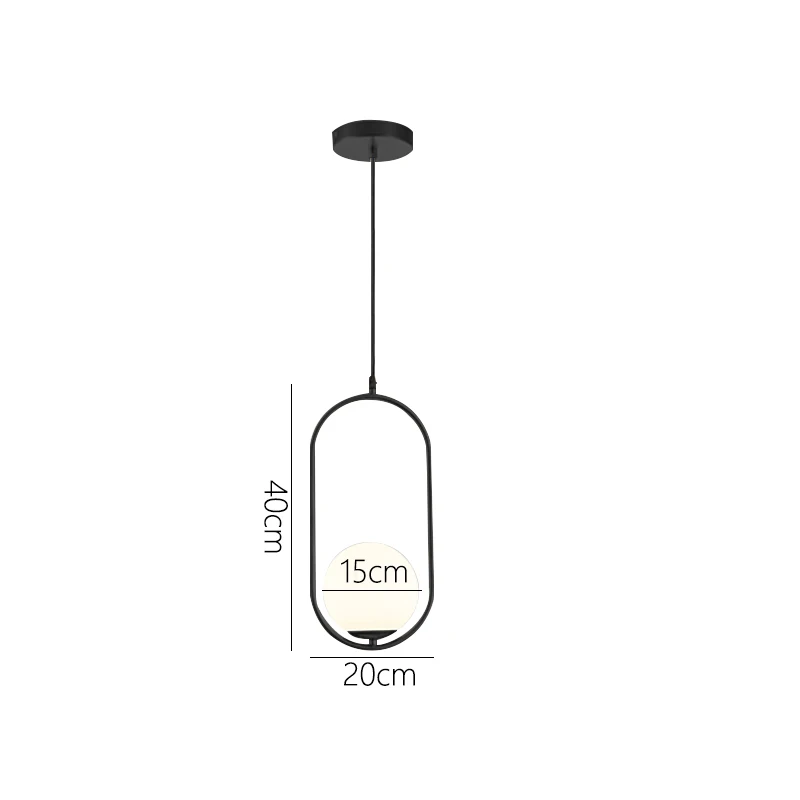  Gl Ball pendant lights Living Dining Room Kitchen ss Pendant Lamps Home Decor I - £186.96 GBP