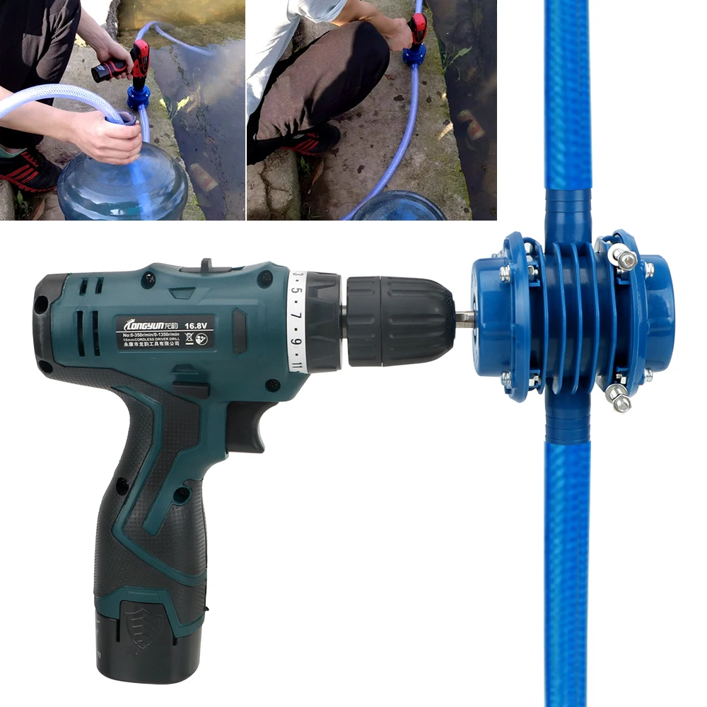 House Home NICEYARD Mini Heavy Duty Self-Priming Hand Electric Drill Water Pump  - £25.45 GBP