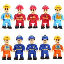 10-Set Toy People Figures - Community Helpers - Firefighters, Police Off... - $39.99