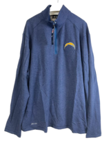 Nike Men&#39;s Los Angeles Chargers Quarter-Zip Pullover Jacket, Heather Blue, Small - $49.49
