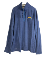 Nike Men&#39;s Los Angeles Chargers Quarter-Zip Pullover Jacket, Heather Blu... - $49.49