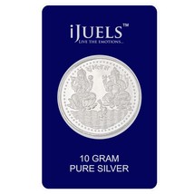 Silver Coin iJuels ganesh lakshmi ji 999 Fine Silver 10gm FREE SHIP (Pack Of 2 ) - £43.65 GBP