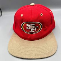 San Francisco 49ers Hat Men Red Beige L.O.G.A. NFL Snap Back Cap - $8.44