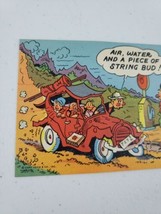 Curt Teich Comic Linen Postcard Joe's Garage Broke Down Car 1952 Chicago C-811 - $9.00