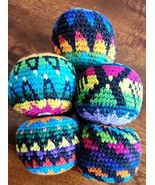 Five (5) Hacky Sacks ~ Footbag ~ Hackysack ~ 90&#39;s Vintage Toy ~ Stressba... - £20.64 GBP