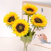 Single Sunflower  Artificial Flower Decoration Silk Ornaments - $1.32+