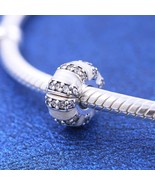 Sterling silver Stones &amp; Enamel Clip Charm with Silicone Core 793785C01 - $305.92 MXN