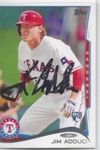 Jim Adduci Auto - Signed Autograph 2014 Topps #52 ROOKIE RC - MLB Texas Rangers - £2.38 GBP