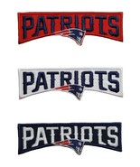 NFL Football Patriots Logo Embroidered Iron On Patch Tom Brady 4&quot; x 1.25... - £6.64 GBP