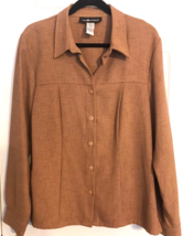 SAG HARBOR TAILORED TOP/JACKET SIZE 16 TAFFY BROWN - £9.46 GBP