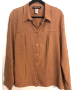 SAG HARBOR TAILORED TOP/JACKET SIZE 16 TAFFY BROWN - £9.38 GBP