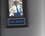 BEAR BRYANT PLAQUE FOOTBALL NCAA ALABAMA CRIMSON TIDE - $3.95