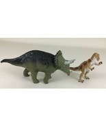 Triceratops Dilophosaurus Dinosaur 2pc Lot Prehistoric Vintage Carnegie ... - £14.76 GBP