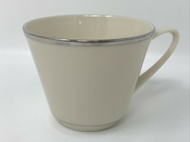Lenox Rapture Tea Cup only MADE IN U.S.A. Cream &amp; Silver Rim 22-253 - £11.10 GBP
