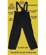 NEW POLARTEC BLACK FLEECE COLD WEATHER ECWS CLASSIC 300 BIB  MEDIUM SHOR... - €20,35 EUR