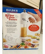 Bonjour Cookie Factory Pre-Owned Original Box Cookie Discs Decorating Tips - $32.03 CAD