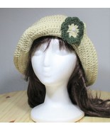 CSM - Brimmed Slouchy Hat, Handmade, NEW, Golden Beige, Crochet CSM - 10414 - $34.30 CAD