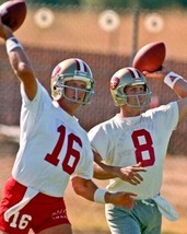 JOE MONTANA &amp; STEVE YOUNG 8X10 PHOTO SAN FRANCISCO 49ers PICTURE NFL FOO... - £3.94 GBP