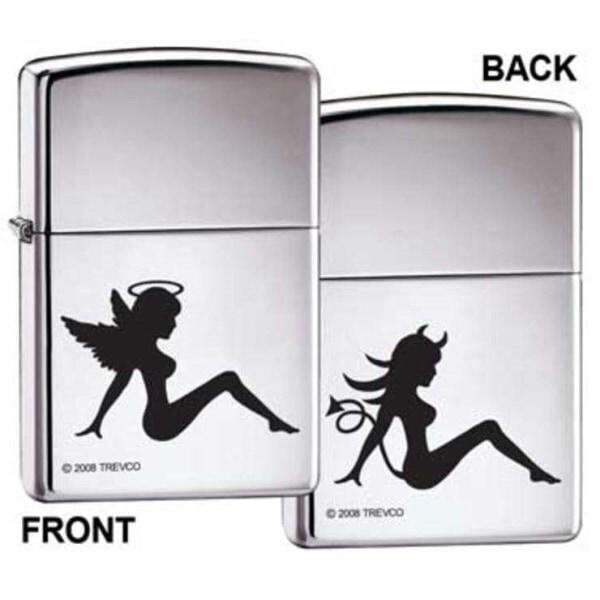 Zippo Lighter - Trucker Angel Devil High Polish Chrome - ZCI004996 - $30.33