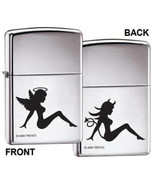 Zippo Lighter - Trucker Angel Devil High Polish Chrome - ZCI004996 - $30.33