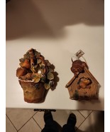 Lot Of 2 Need Repaired Bossons Chipmunks Robins Nest Bird Chalkware England - €14,77 EUR