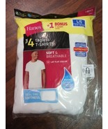 New Hanes Tagless T-Shirts Package Of 4 Size LG 42-44 - $188.64 MXN