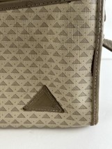 Vintage Liz Claiborne Purse Taupe Beige Triangle Print Handbag - $28.05