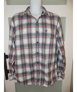 American Eagle Athletic Fit Flannel Shirt LS Plaid Size L Men&#39;s - $19.58