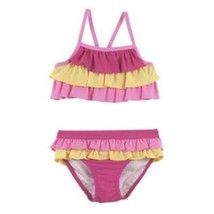 Girls Swimsuit WonderKids 2 Pc Pink Halter Scoop Bathing Swim Suit-size 12 mths - £7.12 GBP