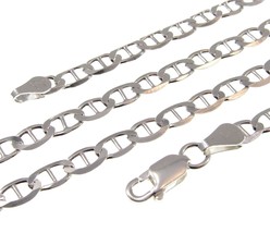 4.5MM Solid 925 Sterling Silver Mariner 100 Chain Marina Necklace Made in Italy - £20.14 GBP+