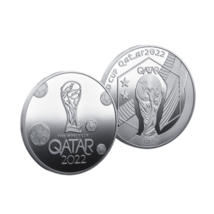 Qatar 2022 World Cup Soccer &#39;Silver&#39; Coin !!! - £11.76 GBP