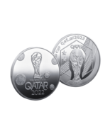 Qatar 2022 World Cup Soccer &#39;Silver&#39; Coin !!! - £11.76 GBP