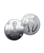 Qatar 2022 World Cup Soccer &#39;Silver&#39; Coin !!! - $14.95