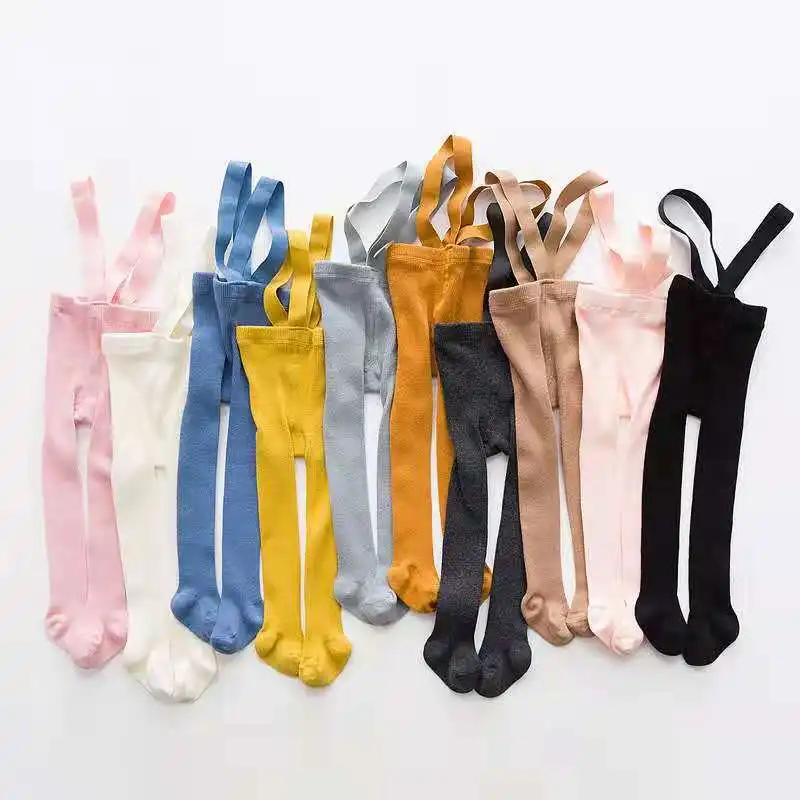 S suspender pantyhose spring autumn baby girls boys cute solid color high waist bandage thumb200