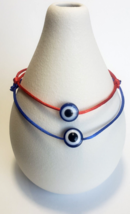 Set Of 2 Blue Evil Eye Bracelets Protection Power Good Luck Adjustable - $19.75