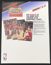 Vintage 1992-93 Topps Stadium Club Basketball Sell Sheet Promo Dealer - £16.73 GBP