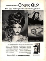 1960 Richard Hudnut Color Glo Ad  1st Water-Proof Hair Coloring Rinse d1 - £16.95 GBP